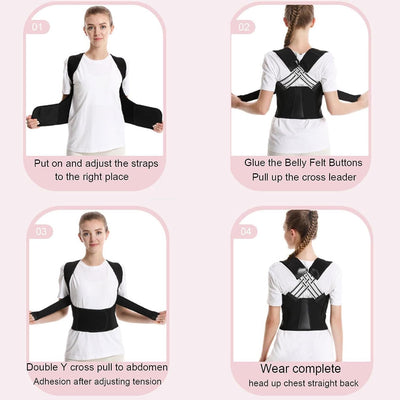 Posture Corrector for Men and Women |  Back Brace Posture Corrector |  Adjustable Back Posture Belt |  Back Straightener |  Back Brace Posture Corrector for Shoulder |  Back & Spine Paines Relief