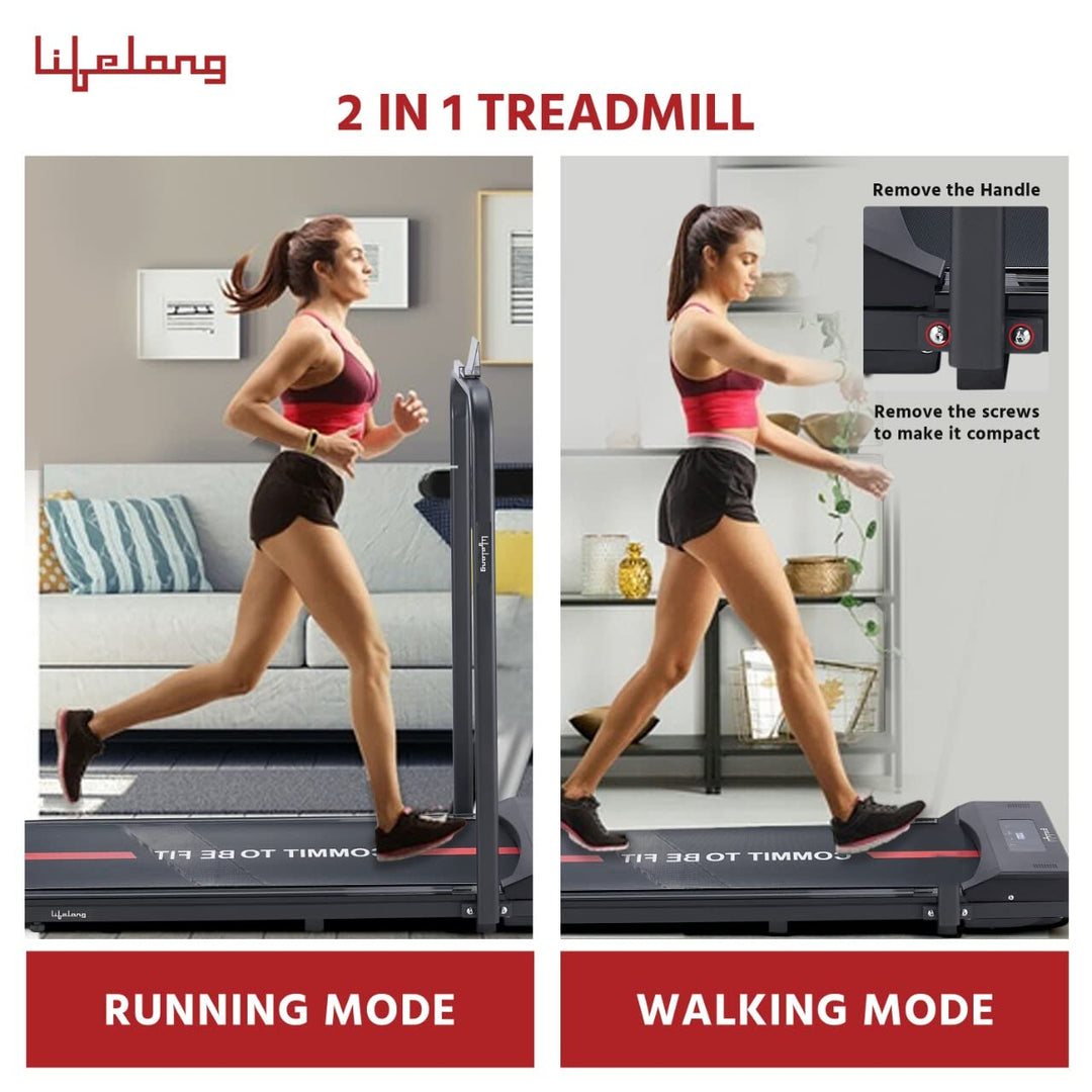 Fit Pro 2 HP Peak DC Motorized Treadmill | Home Workout | Max Speed 8 Km/Hr | Max User Weight 110 Kg | Free Installation Assistance