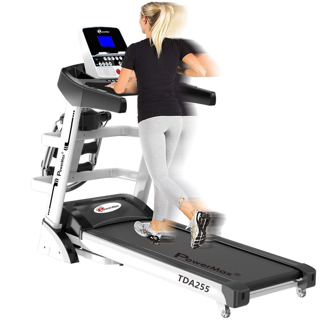 TDA-255 (5HP Peak) Multi-Function Treadmill for Home Use with Massager ?Max User Wt. 125kg | 15 Level Auto Incline | Top Speed:15.8 Km/hr | Spring Resistance?(FREE INSTALLATION )