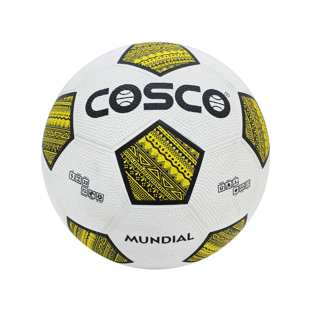 Mundial Nylon Foot Ball | Size 5 | White/Black