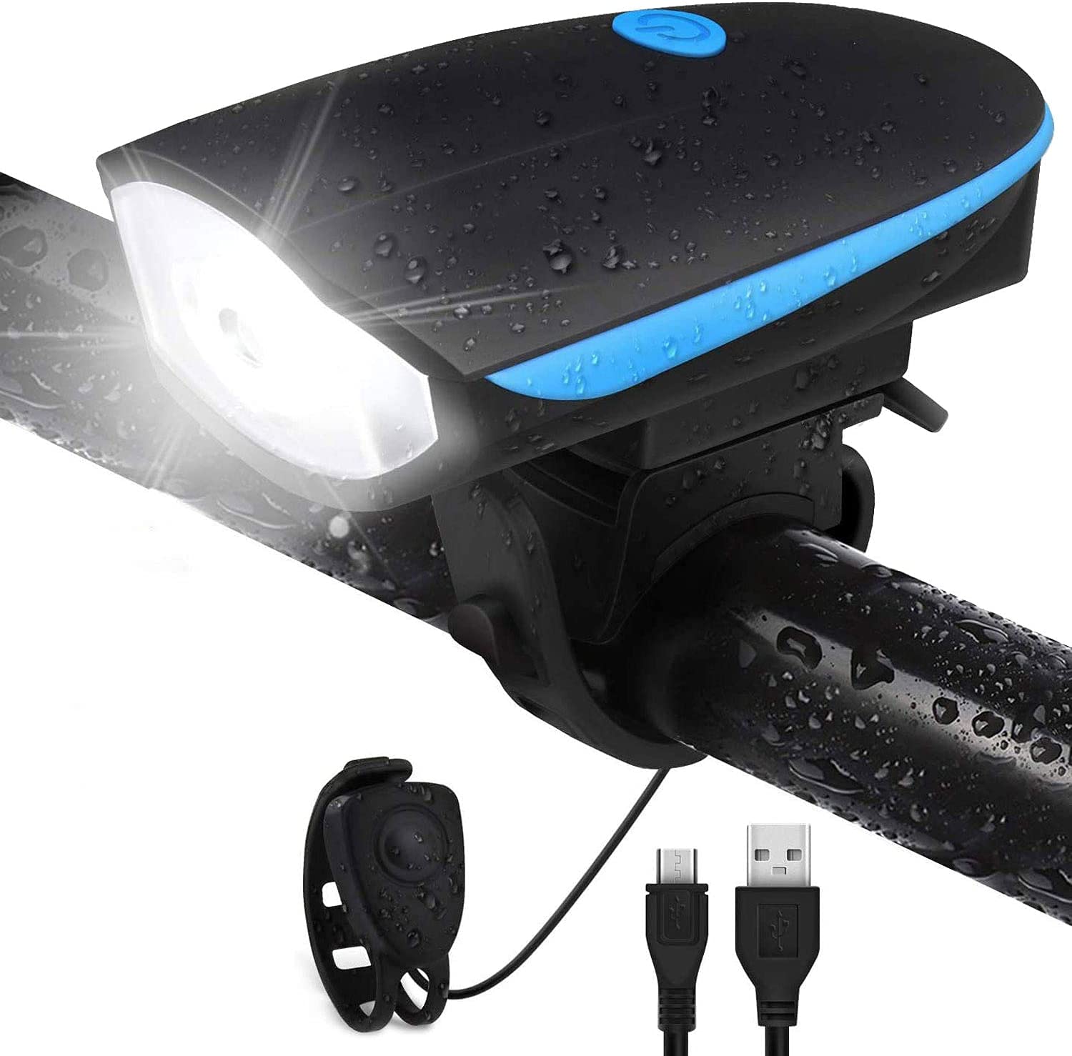 Rechargeable cycle light with horn sale