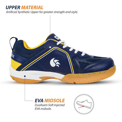 Bolstr Badminton Shoes (Navy/Yellow)