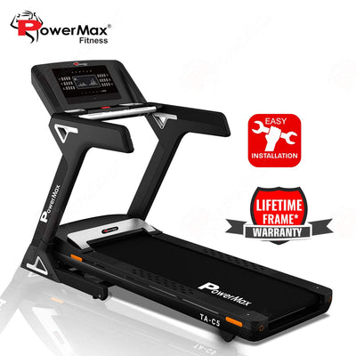 TA-C5 6.0HP Peak Premium Commercial AC Motorized Treadmill with LED Display | Automatic Incline - Black