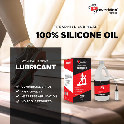 PMS-500 Multi-Purpose 100% Pure Silicone Treadmill Lubricant | Full Belt Width Lubrication | No Odor & No Propellants | Nozzle Cap for Easy Application for All Treadmills