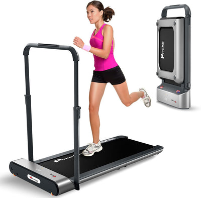 Jogpad-5 4HP Peak Smart Walking Treadmill Max User Up to 110kg with Double Fold | IMD Technology Display | Anti-Slip Running Belt | Bluetooth App for Android & iOS And Remote Control