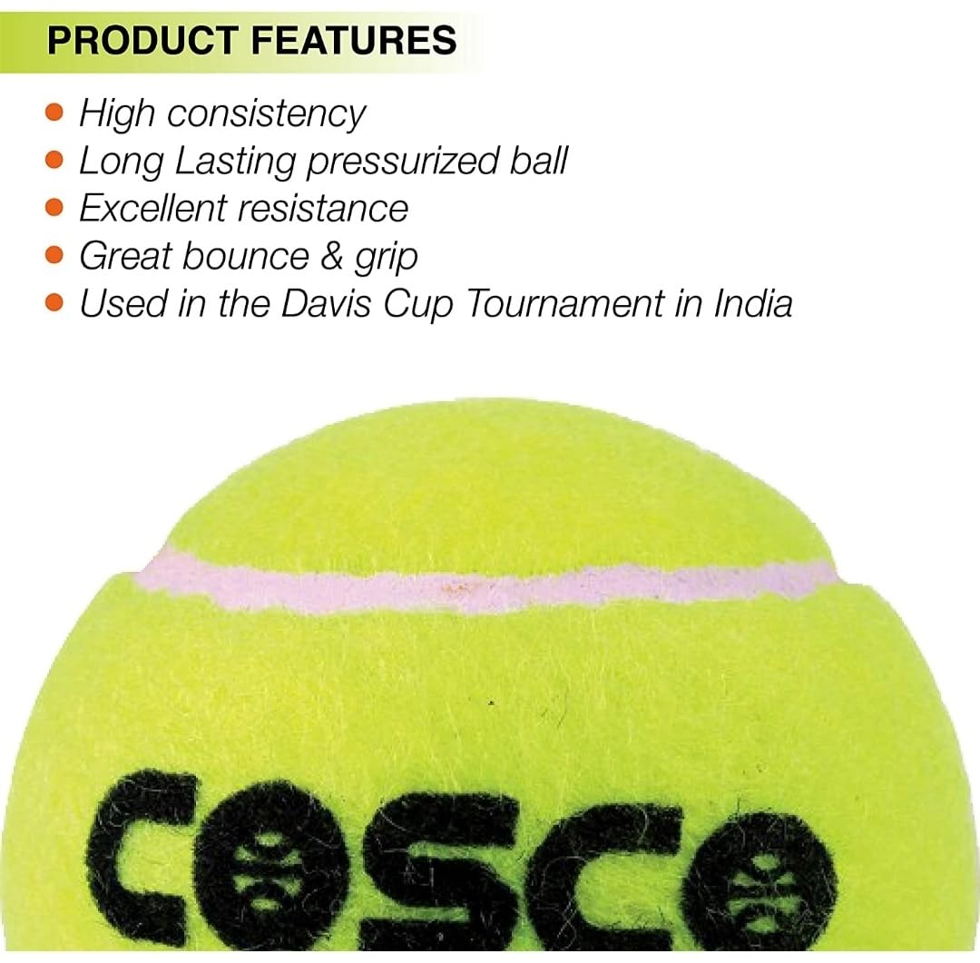 All Court Tennis Ball | Pack Of 3 | Yellow Light