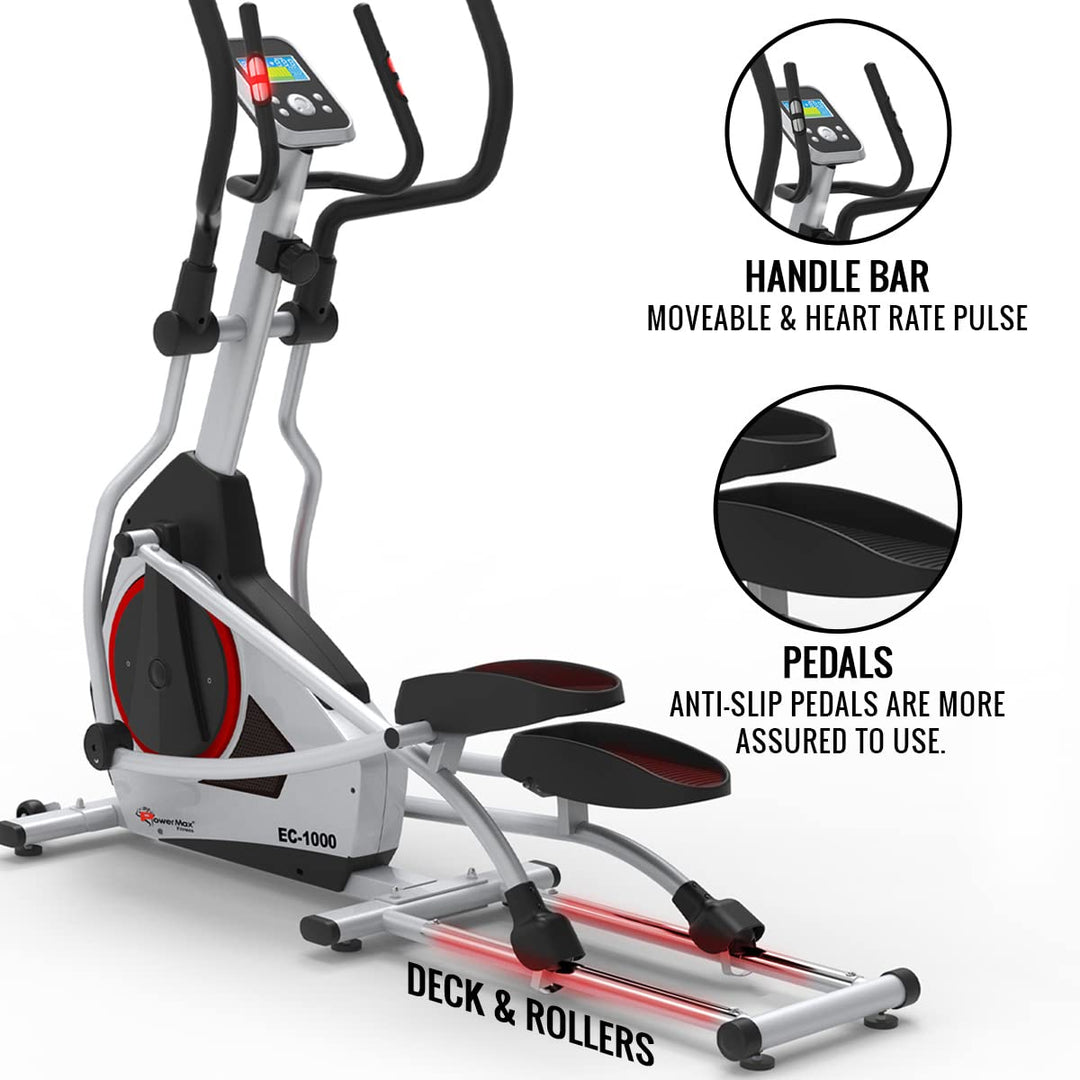 EC-1000 Semi-Commercial Motorized Electric Elliptical Cross Trainer with Magnetic Resistance | Black