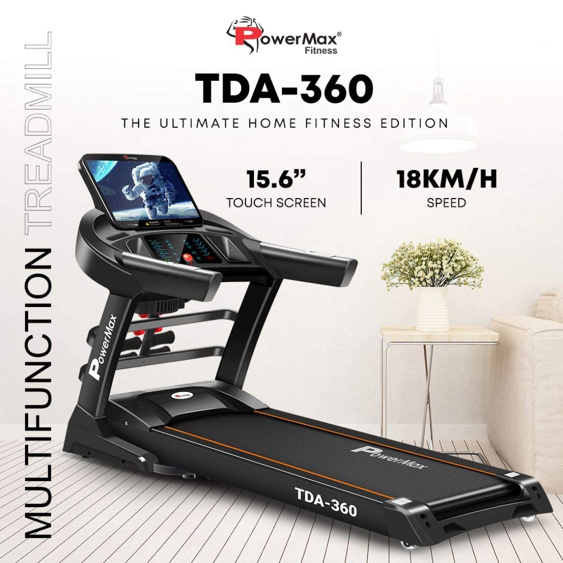 TDM 360 6HP Peak Multi Function Treadmill for Home Use with Massager KriyaFit