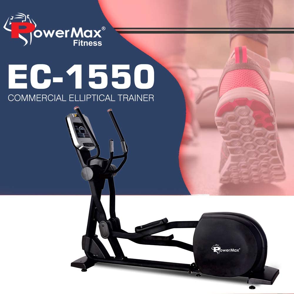 EC-1550 Commercial Elliptical Trainer with Anti-Bacterial Powder Coat Finish | Black