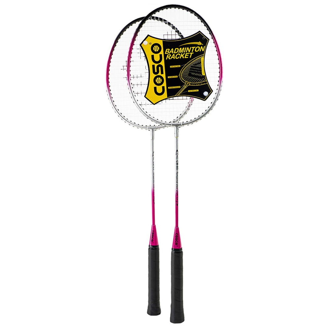 Cb85 Strung Badminton Racquet Pink & Silver (Pack Of: 2 | 190 G) | Aluminum