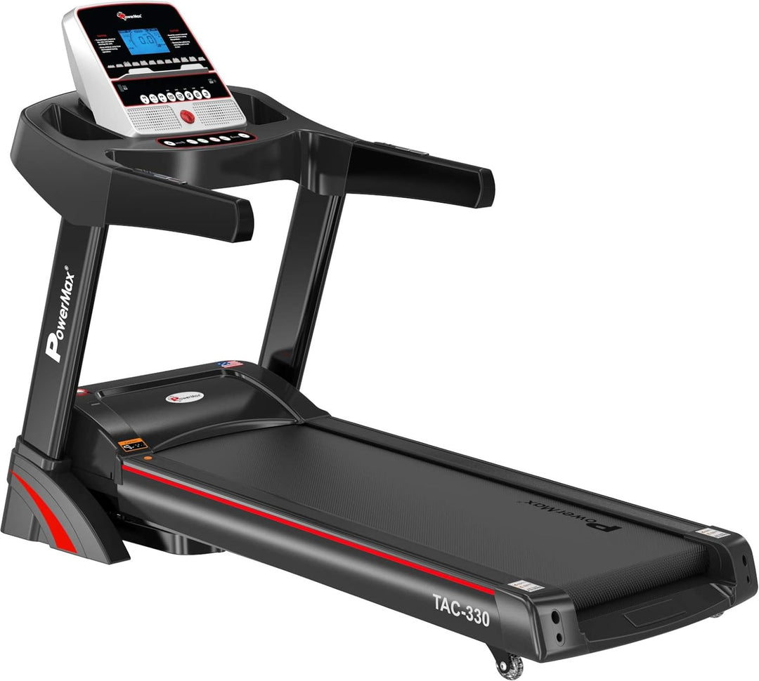 TAC-330 (6HP) Motorised Treadmill for Home [Speed:15kmph | Max User Weight:130kg | Foldable | 12 Workout Programs | MP3] Free Installation Assistance & Demo - 3 Year Motor Warranty