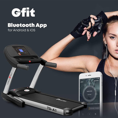 Urban Trek TD-A1 4.0HP Peak Pre-Installed Motorized Treadmill with Android and iOS App | black