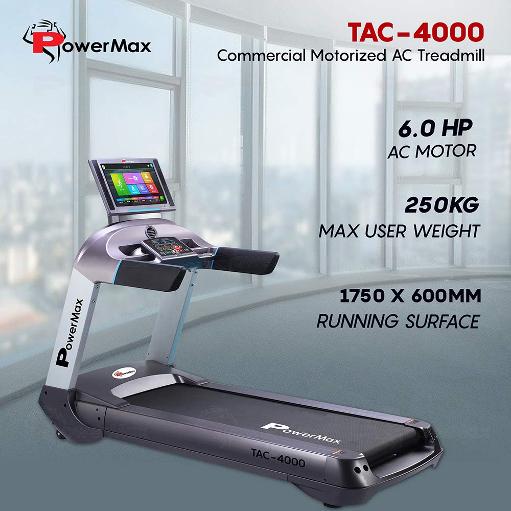 TAC-4000 4HP (6HP Peak) Motorized Treadmill with Free Installation Assistance | Commercial & Automatic Incline