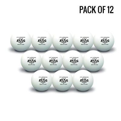 High Performance 3 Star Supreme Table Tennis (T.T) Balls| Advanced 40+mm Ping Pong Balls for Training | Tournaments and Recreational Play| Durable for Indoor/Outdoor Game - White(Pack of 12)