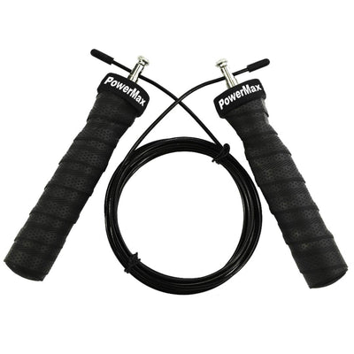 JS-3 Skipping Rope for Unisex Adults | Tangle free Jumping Rope with Adjustable Rope length for Training | Exercise | Weight Loss | Crossfit | Boxing and HIIT Workouts (Colour - Black)