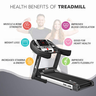 TDA-100 Series (2.0HP) Motorized Foldable |Electric Treadmill (FREE INSTALLATION)?LED Display |BMI |Spring Resistance?Running Machine for Max Pro-Workout by Walk | Run & Jog at Home