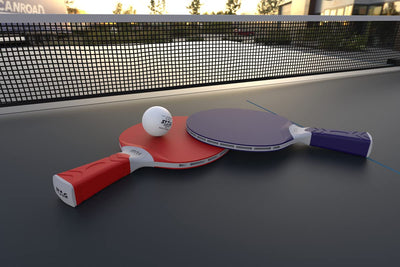 Outdoor Series Professional Table Tennis (T.T) Set| Premium ITTF Approved Rubber- Table Tennis Rackets and T.T Balls Included| All-in-One Ping Pong Paddle Playset - Table Game Acceories