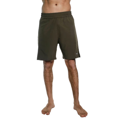 Men's Regular Fit Polyester Shorts (Olive Green)