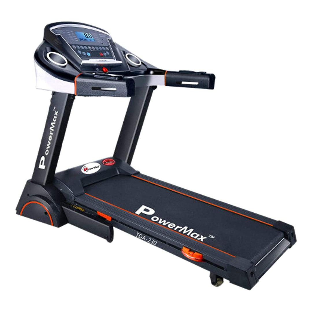 TDA-230 (4HP Peak) Smart Folding Electric Treadmill with Auto Incline | MP3 | Speaker | DIY and Virtual Assistance | Exercise Machine for Home Gym and Cardio Training