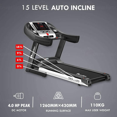 TDA-100 Series (2.0HP) Motorized Foldable |Electric Treadmill (FREE INSTALLATION)?LED Display |BMI |Spring Resistance?Running Machine for Max Pro-Workout by Walk | Run & Jog at Home