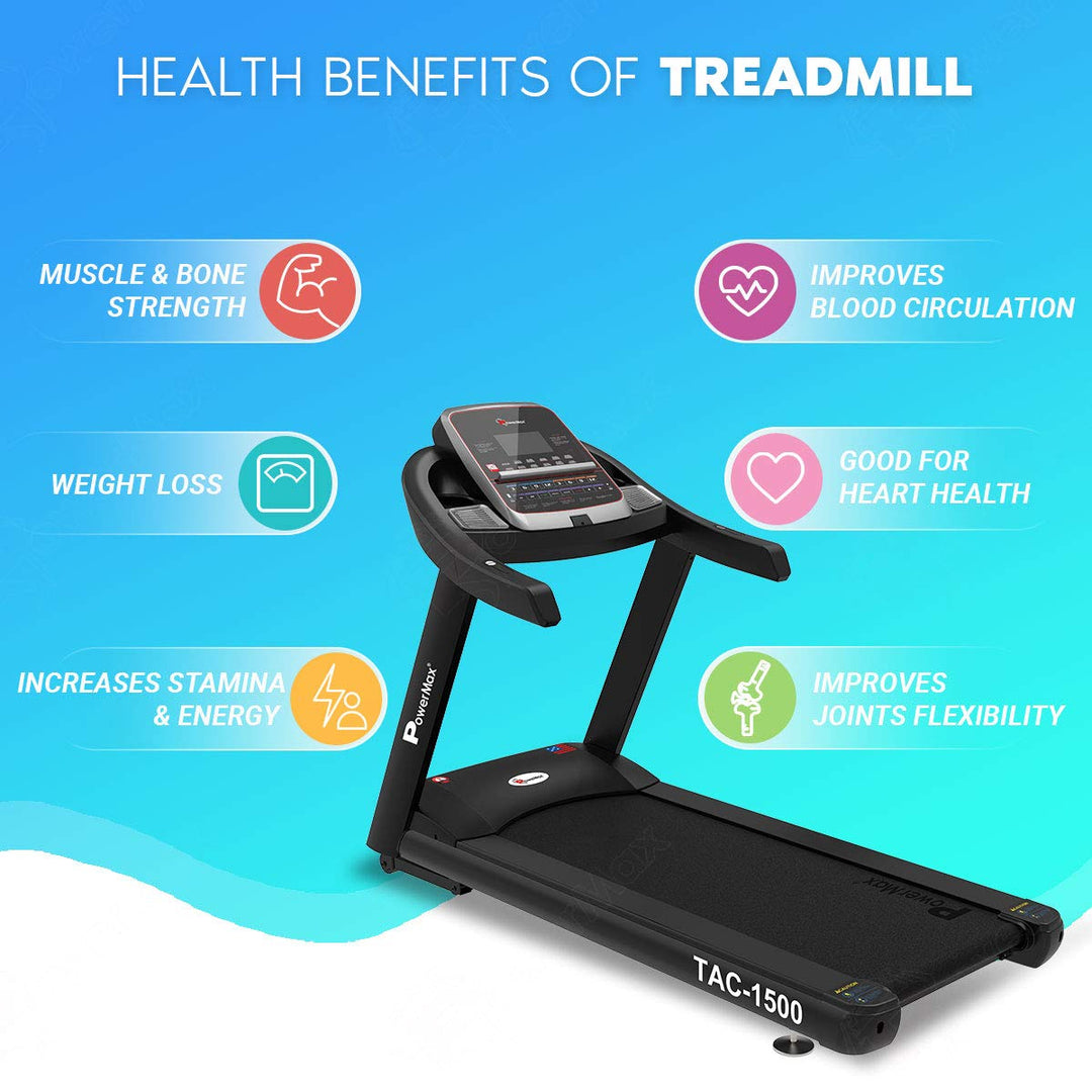 TAC-1500 4HP (6HP Peak) Motorized Treadmill with Free Installation Assistance | Commercial & Automatic Incline