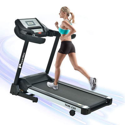 TAM-230 (4HP) Motorised Treadmill for Home [Speed:14.8kmph | Max User Weight:110kg | Foldable | 12 Workout Programs | MP3] Free Installation Assistance & Demo - 3 Year Motor Warranty