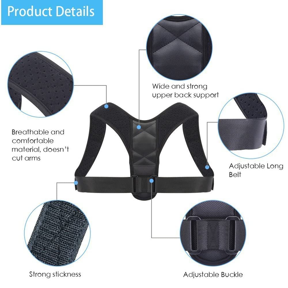 Adjustable Posture Support Belt for sizes up to 42 XL Back Shoulde KriyaFit