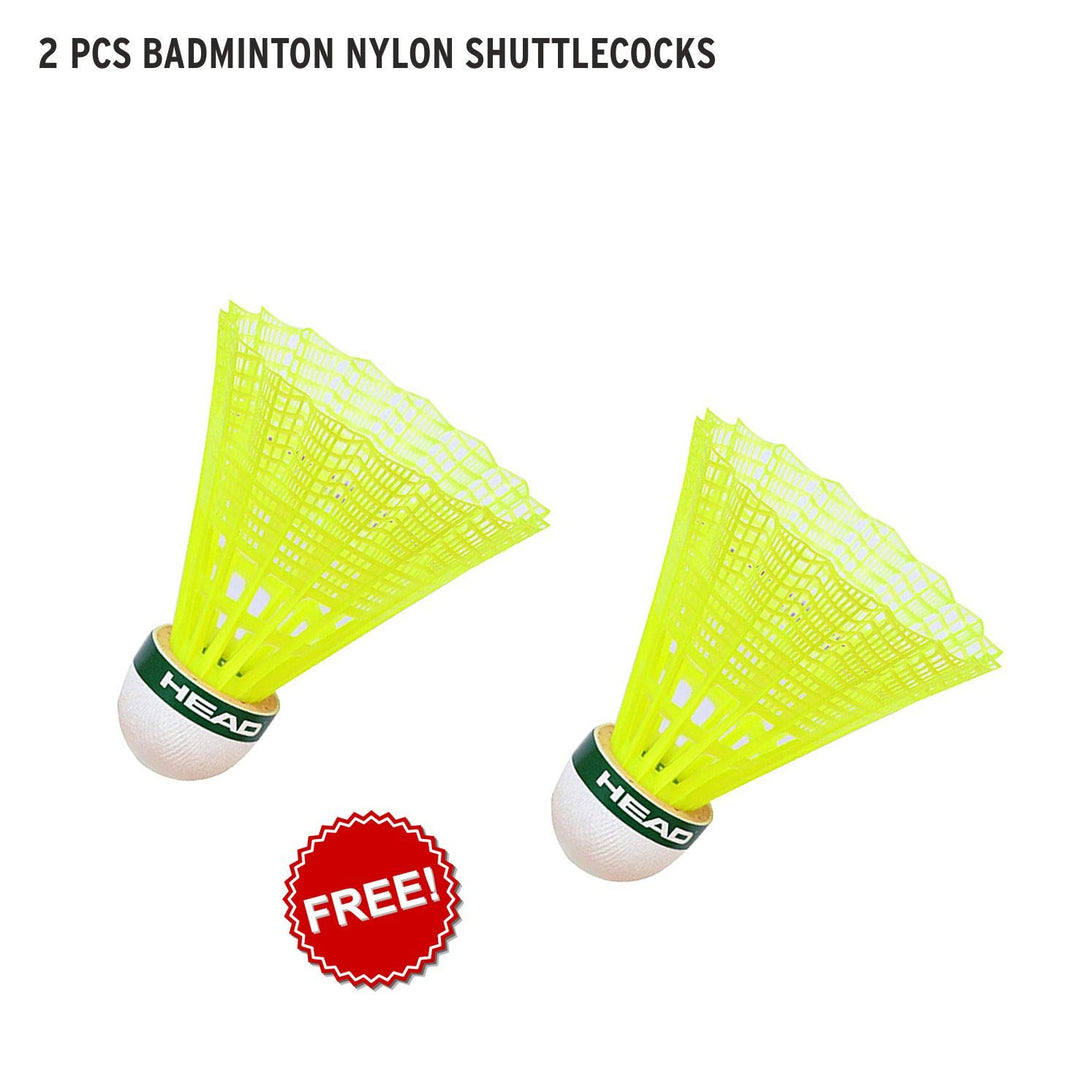 Reflex 20 Aluminium Badminton Racquet (Strung) with Nylon Shuttlecock and Cover (Set of 2)