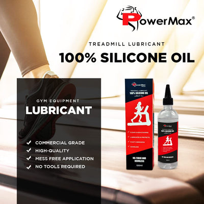 Multi-Purpose PMS-100 (100ml Silicone Oil Bottle) 100% Pure Silicone Treadmill Belt Lubricant | Full Belt Width Lubrication | No Odor & No Propellants | Nozzle Cap for Easy Application