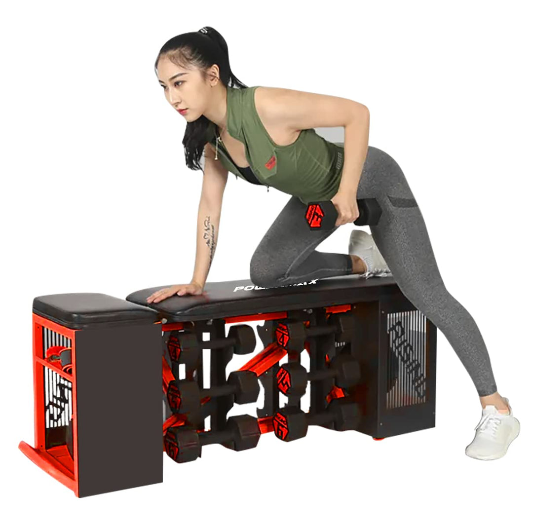 BDS-1000 Pro Box Adjustable Combination Dumbbells Bench Storage with Five Meter Battle Rope