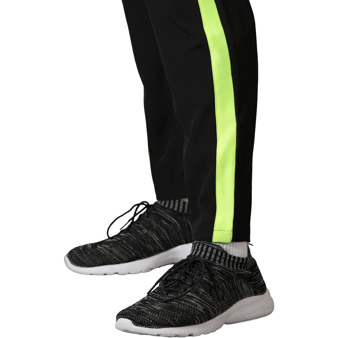 Men's Black Training Track pants with Slant pockets & Elasticated waist.