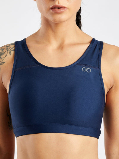 Maxtreme Pace Navy High Neck Sports Bra