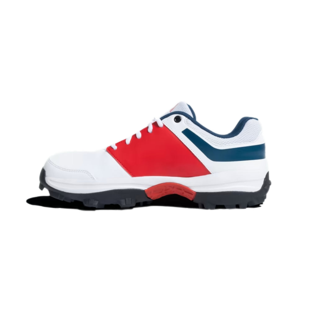 Men's Crinu 23 Cricket Shoe (Cloud White/Blue Night/Better Scarlet)