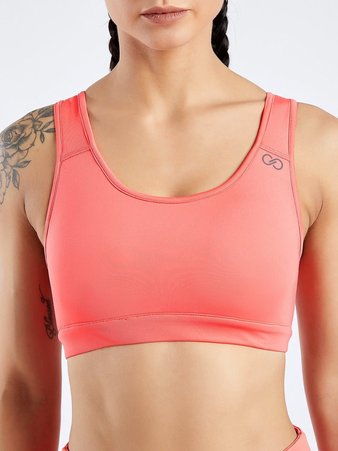 Creeluxe Power Me Coral Sports Bra