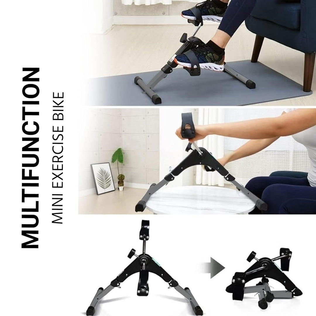 BS-MINI Mini Cycle Pedal Exerciser with Adjustable Resistance and Digital Display - For Light Leg and Arm Exercise and Physiotherapy at Home
