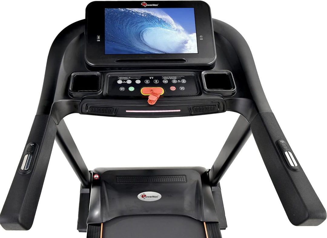 TAC-585 5HP AC Motor Semi-Commercial Motorized Treadmill Up to Max User Weight 150kg | 15 Auto Incline Level | MP3 & USB Input with 15.6 Inch Touch Screen Display and Auto Lubrication