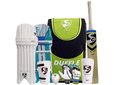 Summer Camp Kashmir Cricket Kit for All Ages | Green/Black - Size SH