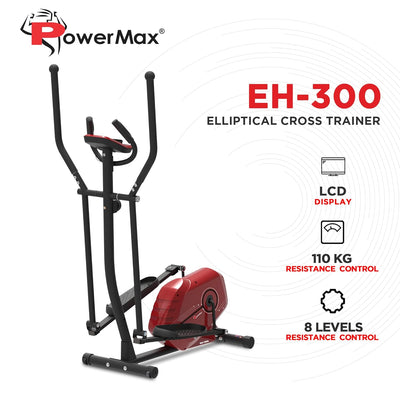 EH-300 Elliptical Exercise Cycle/Cross Trainer with Hand Pulse | Cardio Training for Home Fitness Workout