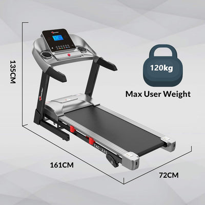 TAM-225 (4HP) Motorised Treadmill for Home [Speed:14kmph | Max User Weight:120kg | Foldable | 12 Workout Programs | MP3] Free Installation Assistance & Demo - 3 Year Motor Warranty