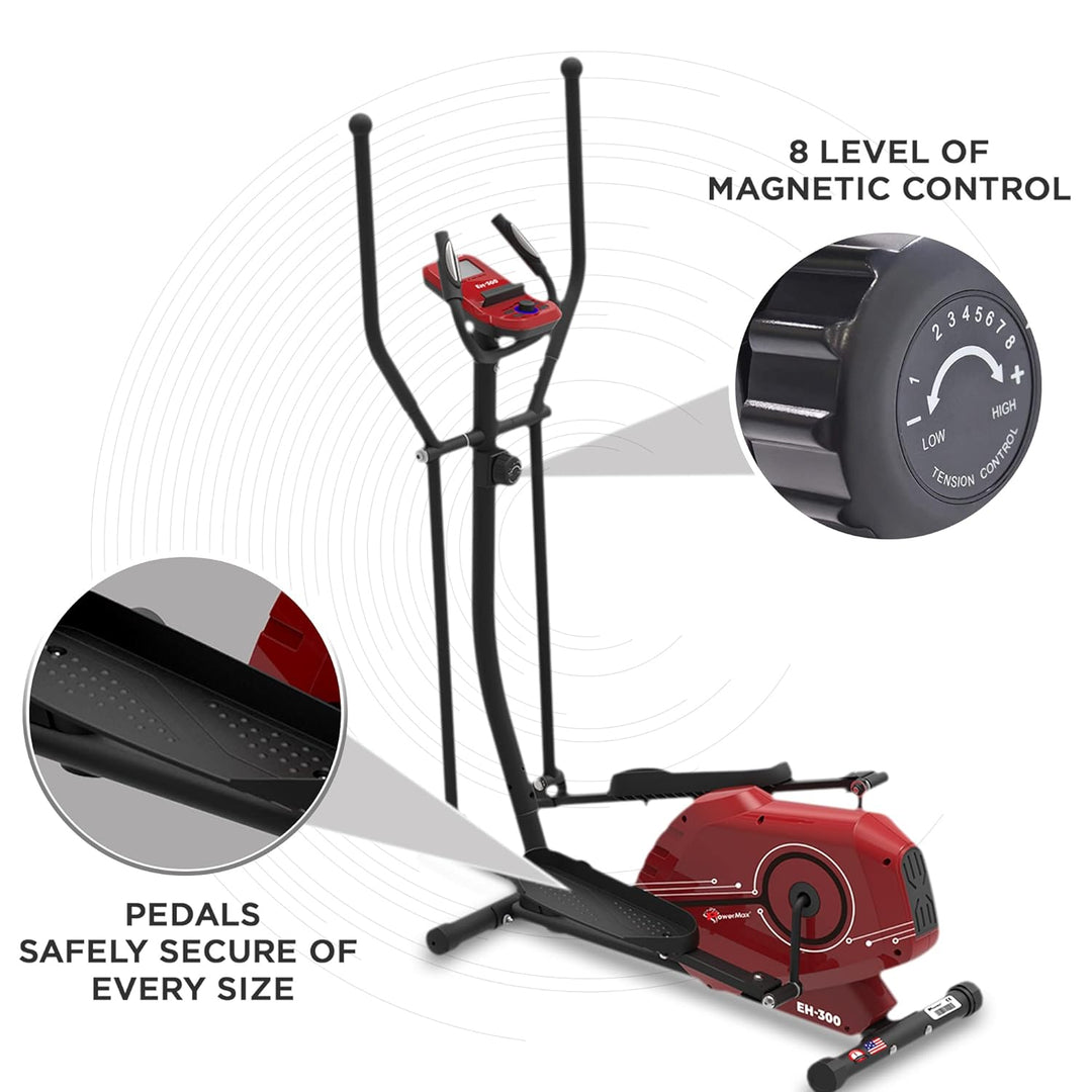 EH-300 Elliptical Exercise Cycle/Cross Trainer with Hand Pulse | Cardio Training for Home Fitness Workout