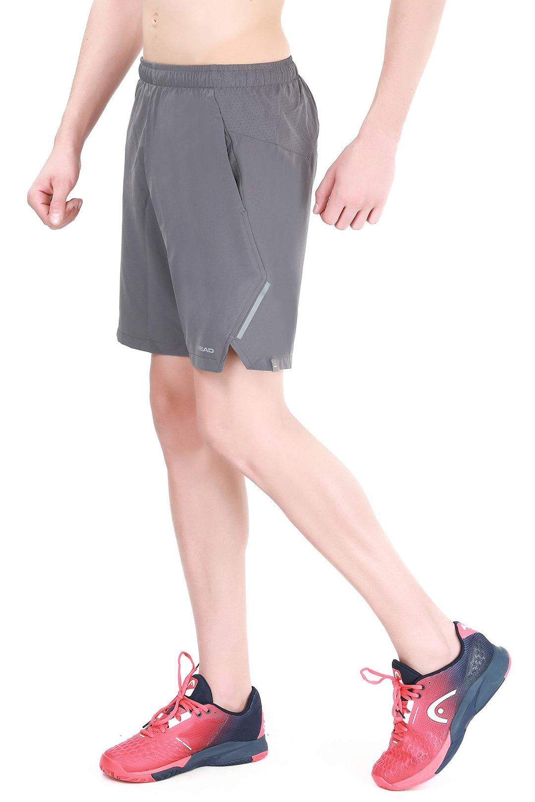 HPS-1088 Polyester Tennis Shorts for Mens | Size - Medium | Colour - Charcoal