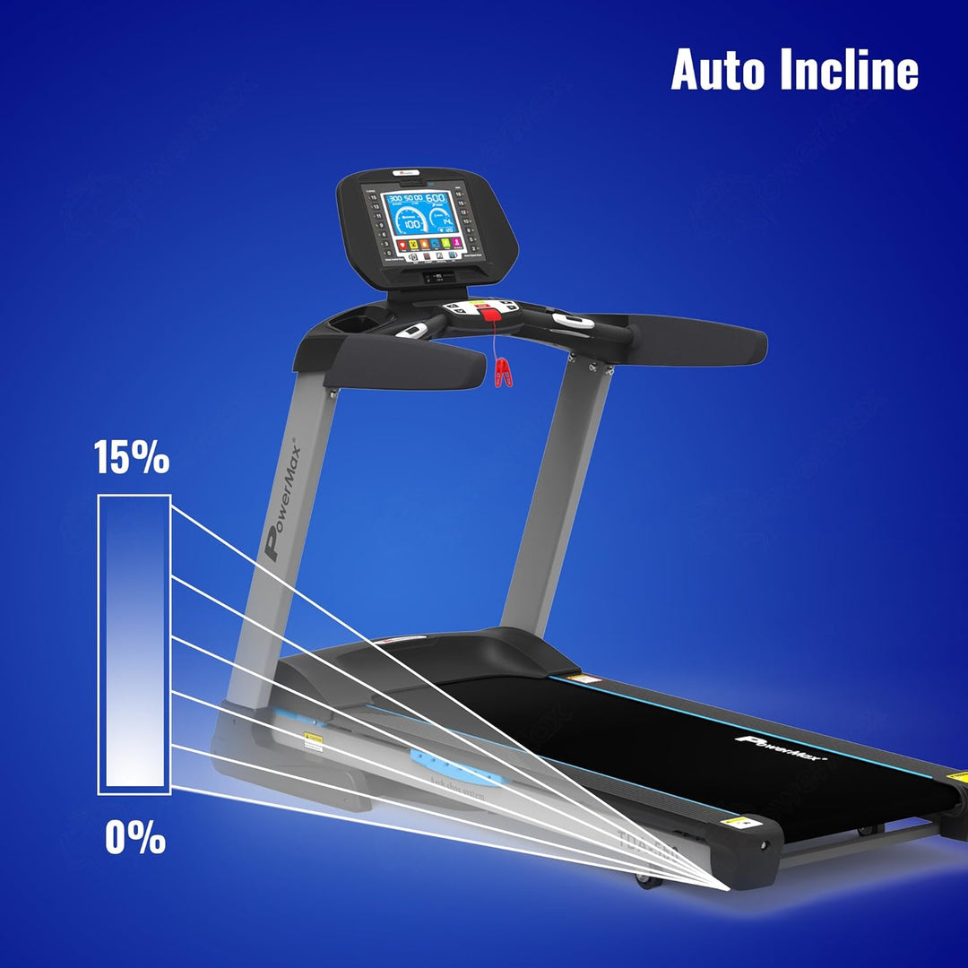 TDA-550 (6.0HP Peak) Motorized Treadmill with Bluetooth App for Android & iOS | Hi-Fi Speaker | Automatic Incline | Home Use & 400m Track UI