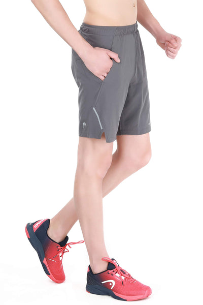 HPS-1088 Polyester Tennis Shorts for Mens | Size - Medium | Colour - Charcoal