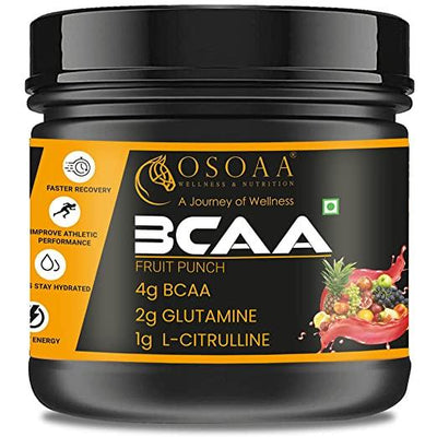 BCAA Instant Hydration & Energy Drink [250gm Fruit Punch] - Kriya Fit