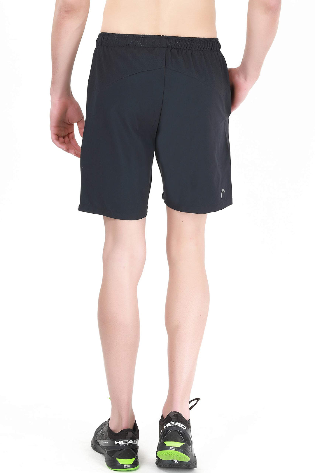 HPS-1086 Polyester Tennis Shorts for Mens | Size - Large | Colour - Black