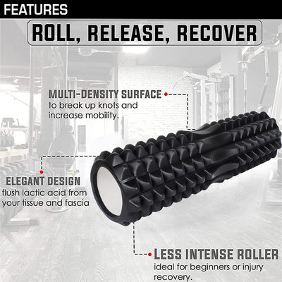 Compact Foam Back Massage Roller For Pilates |  Yoga |  And Gym Workouts |  Yoga Column For Fitness Training (Pack of 1)