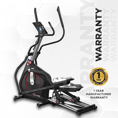 EC-1800 Elliptical Cross Trainer Home Gym Workout Machine [Bluetooth App | LCD Display | Hand Pulse Sensor | Anti Slip Pedal & 32 Level Resistance | Flywheel: 14KG] for Cardio Training