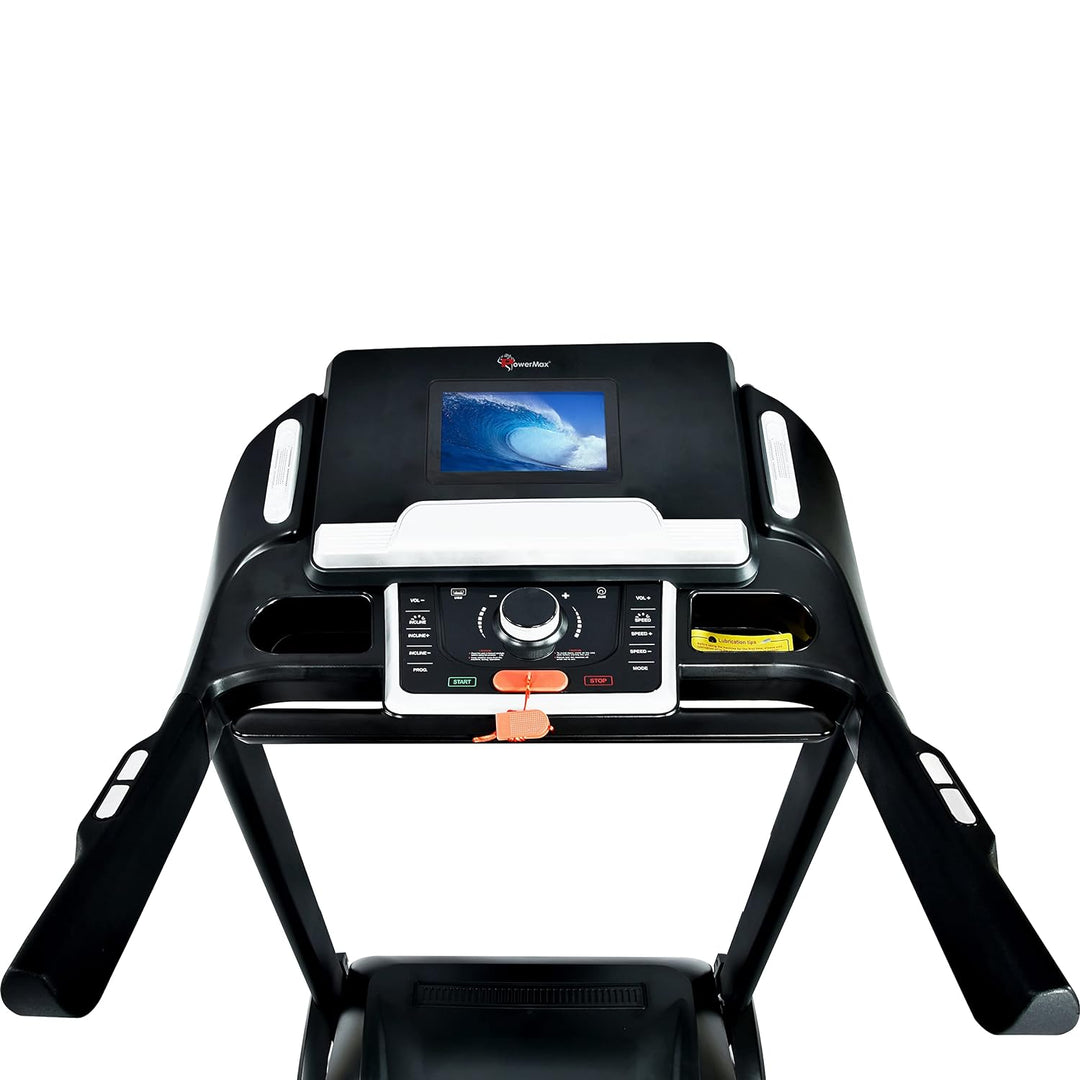 TAC-550 5HP AC Motor Semi-Commercial Motorized Treadmill Up to Max User Weight 150kg | 15 Level Auto Incline | MP3 & USB Input with 10.1-Inch Touch Screen Display and Auto Lubrication