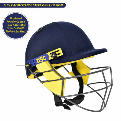 BOUNCER Cricket Helmet for Men & Boys (Adjustable Steel Grill | Color: Blue | Light Weight