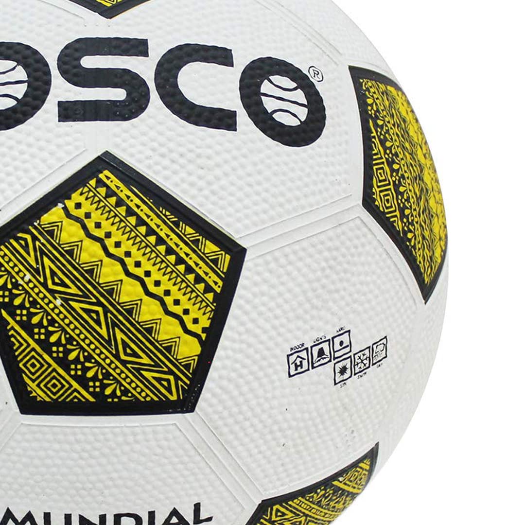 Mundial Nylon Foot Ball | Size 5 | White/Black